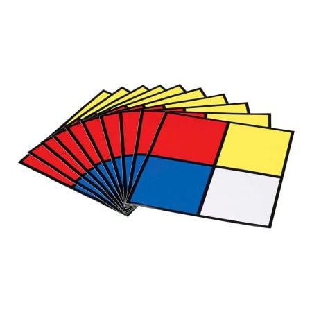 Brady Brady Hazardous Materials Diamond Label, 10in X 10in, Red/Yellow/Blue/White 58503
